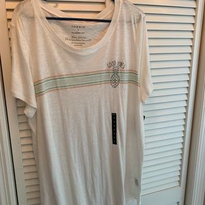 White, torrid, Tee shirt